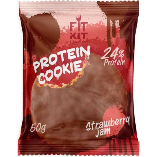 FIT KIT Protein Cookie 50гр, Клубничное варенье