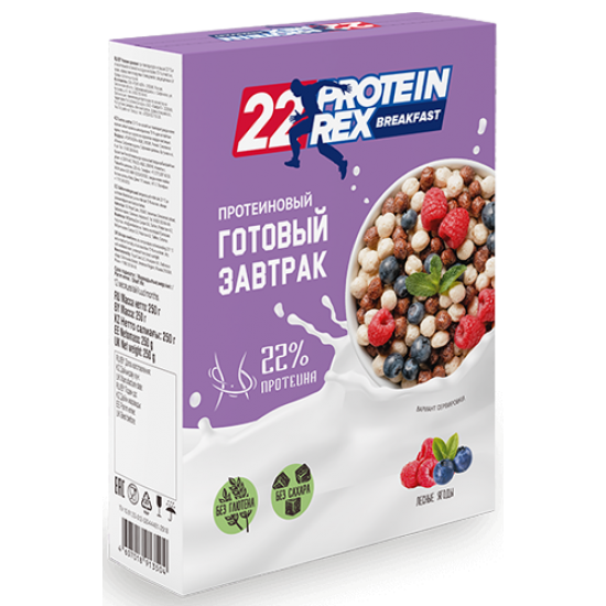 ProteinRex Готовый завтрак 250г, Лесные ягоды