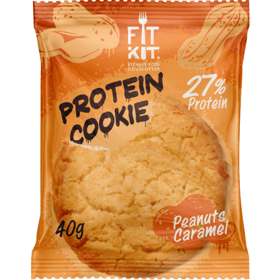 FIT KIT Protein Cookie 40гр, Арахис-карамель