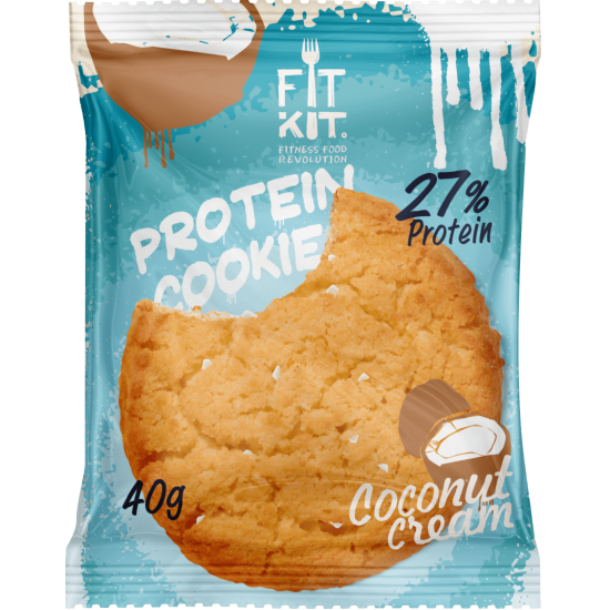 FIT KIT Protein Cookie 40гр, Кокосовый крем