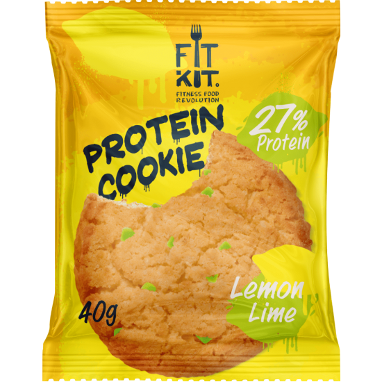 FIT KIT Protein Cookie 40гр, Лимон-лайм