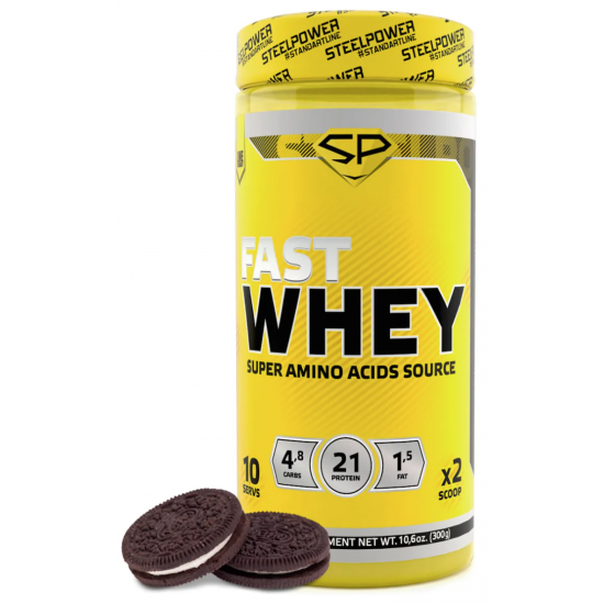 STEEL POWER Fast Whey Protein 300г, Печенье сливки шоколад (орео)