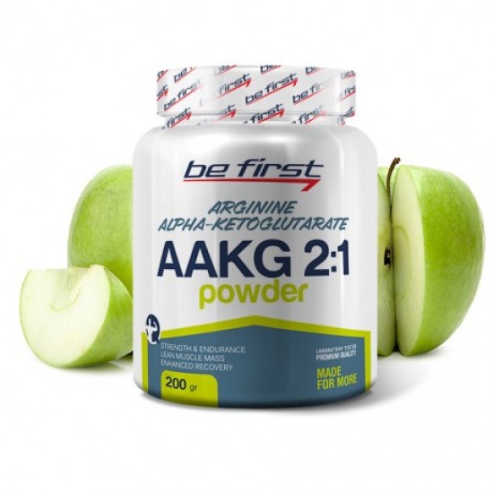 BE FIRST AAKG powder 200г, Яблоко